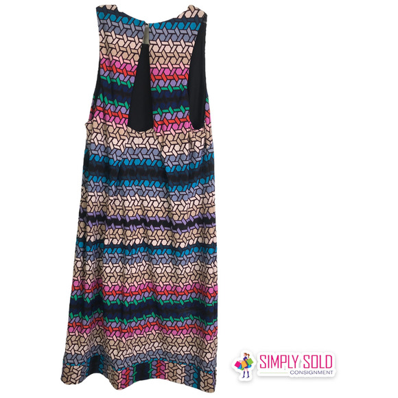 Trina Turk Women Macee Shift Dress Sleeveless Multicolor Stretchy Round Neck 4/6 - Picture 2 of 10
